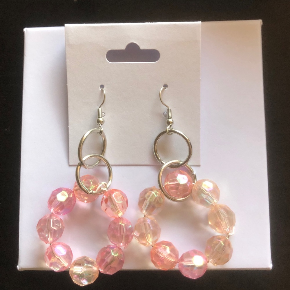 Pink Hoop Earrings